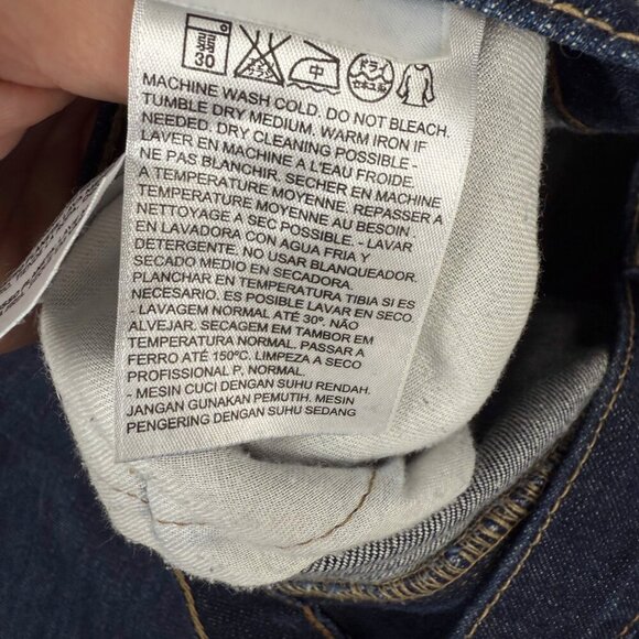 Levi's 513 Slim Straight Dark Blue Jeans Size W 32 x L 30 - Picture 5 of 7